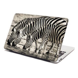 Samolepka na notebook Zebry u vody - 38x26 cm