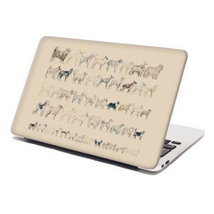 Samolepka na notebook Psí plemena - 38x26 cm