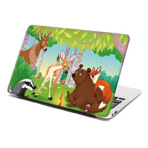 Samolepka na notebook Lesní zvířátka 2 - 29x20 cm