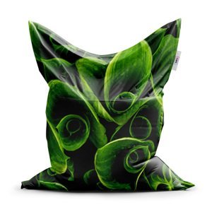 Sedací vak Classic Zelené listy - 150x100 cm