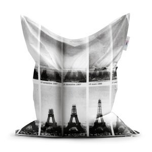 Sedací vak Classic Eiffelova věž stavba - 150x100 cm