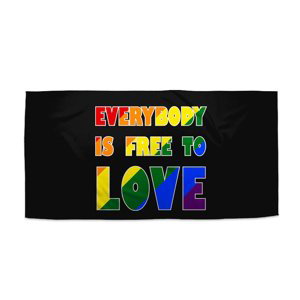 Ručník Everybody is free to love - 70x140 cm