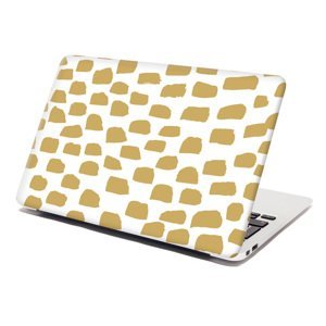 Samolepka na notebook Zlaté tahy štětcem - 38x26 cm