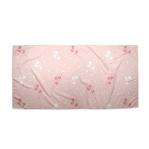 Ručník Bílé a růžové květy - 50x100 cm