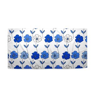 Ručník Modré květiny - 50x100 cm