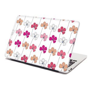 Samolepka na notebook Růžové kvítí - 38x26 cm