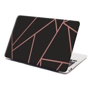 Samolepka na notebook Růžové obrazce - 38x26 cm