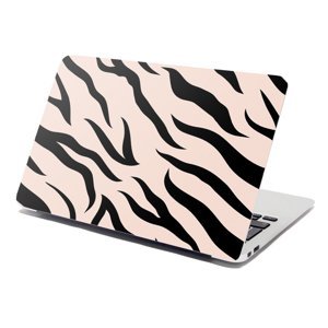 Samolepka na notebook Růžový vzor zebry - 38x26 cm