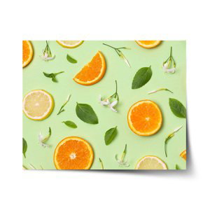 Plakát Citrus a květ - 120x80 cm