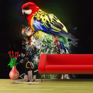 Tapeta Barevný papoušek - 208x125 cm