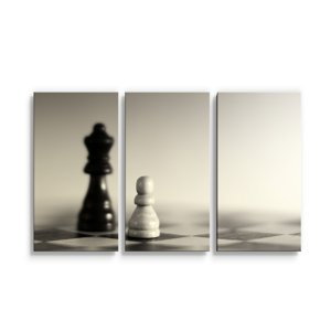 Obraz - 3-dílný Šachy - 120x80 cm