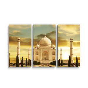 Obraz - 3-dílný Taj Mahal - 120x80 cm