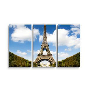 Obraz - 3-dílný Eiffelova věž - 120x80 cm