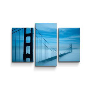 Obraz - 3-dílný Golden Gate 3 - 75x50 cm