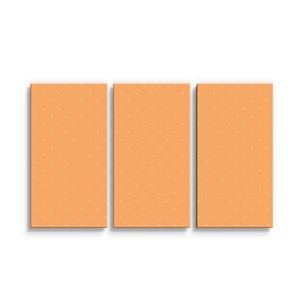 Obraz - 3-dílný Bílé čárky na oranžové - 120x80 cm