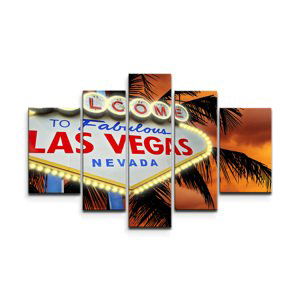 Obraz - 5-dílný Fabulous Las Vegas - 125x90 cm