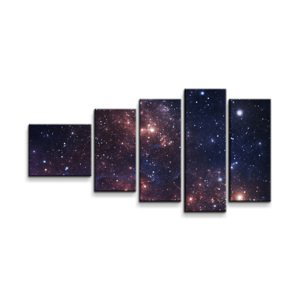 Obraz - 5-dílný Noční obloha - 100x60 cm