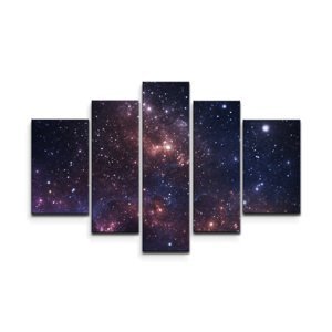 Obraz - 5-dílný Noční obloha - 125x90 cm