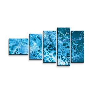 Obraz - 5-dílný Magická modrá - 100x60 cm