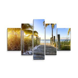 Obraz - 5-dílný Cestička na pláž - 125x90 cm