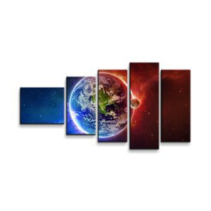 Obraz - 5-dílný Planeta Země - 100x60 cm