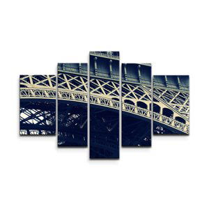 Obraz - 5-dílný Eiffel Tower - 125x90 cm