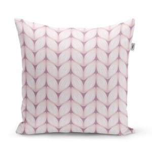 Polštář Bledě růžové pletení - 50x50 cm