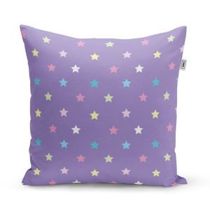 Polštář Hvězdy na fialové - 50x50 cm