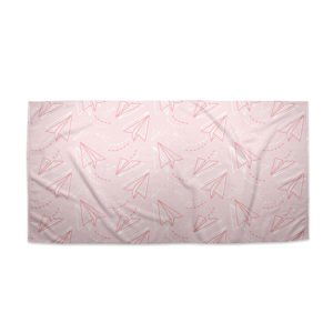 Ručník Růžové papírové vlaštovky - 50x100 cm
