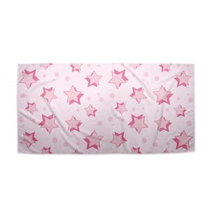 Ručník Růžové hvězdy - 50x100 cm