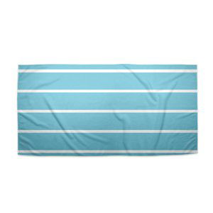 Ručník Bílé pruhy na modré - 50x100 cm