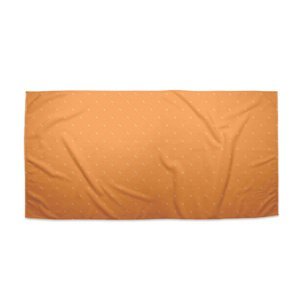 Ručník Bílé čárky na oranžové - 70x140 cm