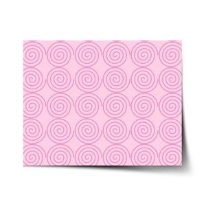 Plakát Růžové spirály - 60x40 cm