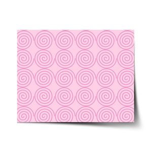 Plakát Růžové spirály - 90x60 cm