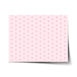 Plakát Růžové puntíky - 60x40 cm