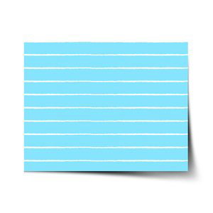 Plakát Bílé linky na modré - 60x40 cm