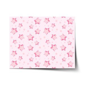 Plakát Růžové hvězdičky - 60x40 cm
