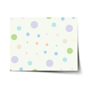 Plakát Tříbarevné puntíky - 90x60 cm