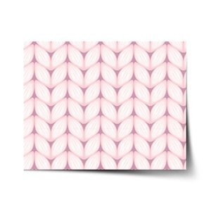 Plakát Bledě růžové pletení - 60x40 cm