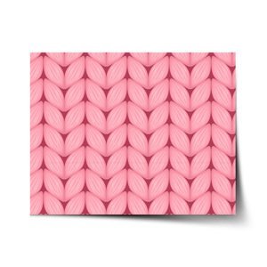 Plakát Růžové pletení z vlny - 60x40 cm