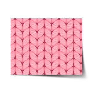 Plakát Růžové pletení z vlny - 90x60 cm