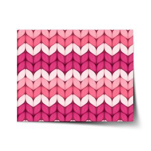 Plakát Střídajíci růžové pletení - 60x40 cm