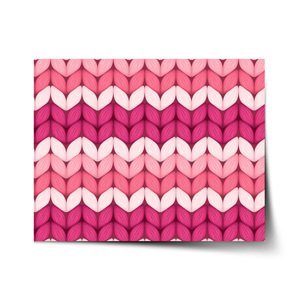Plakát Střídajíci růžové pletení - 90x60 cm