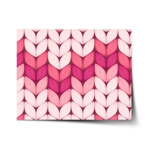 Plakát Tříbarevné růžové pletení - 60x40 cm