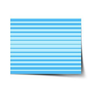 Plakát Světle modré pruhy - 90x60 cm