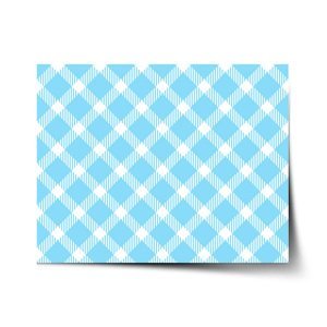 Plakát Modrobílé čtverce - 60x40 cm