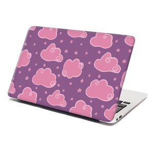 Samolepka na notebook Růžové obláčky - 29x20 cm