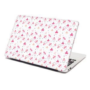 Samolepka na notebook Růžové dudlíky - 29x20 cm