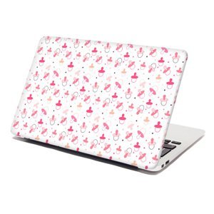 Samolepka na notebook Růžové dudlíky - 38x26 cm