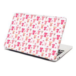 Samolepka na notebook Růžové oblečky - 29x20 cm